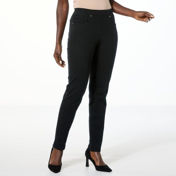 Antthony Galaxy Knit Denim Pull On Jegging Size Medium Skinny Black Stretch Knit - Picture 1 of 7